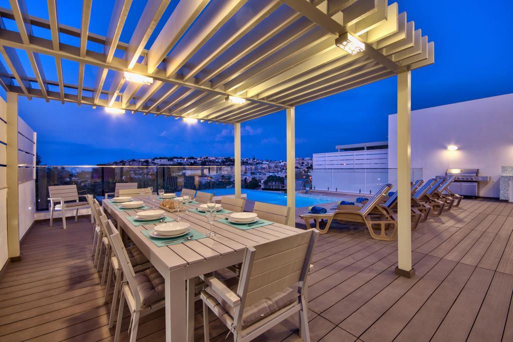 Villa Gaia - Sunset Views, Indoor Heated Pool, Sauna And Games Room 멜리에하 외부 사진